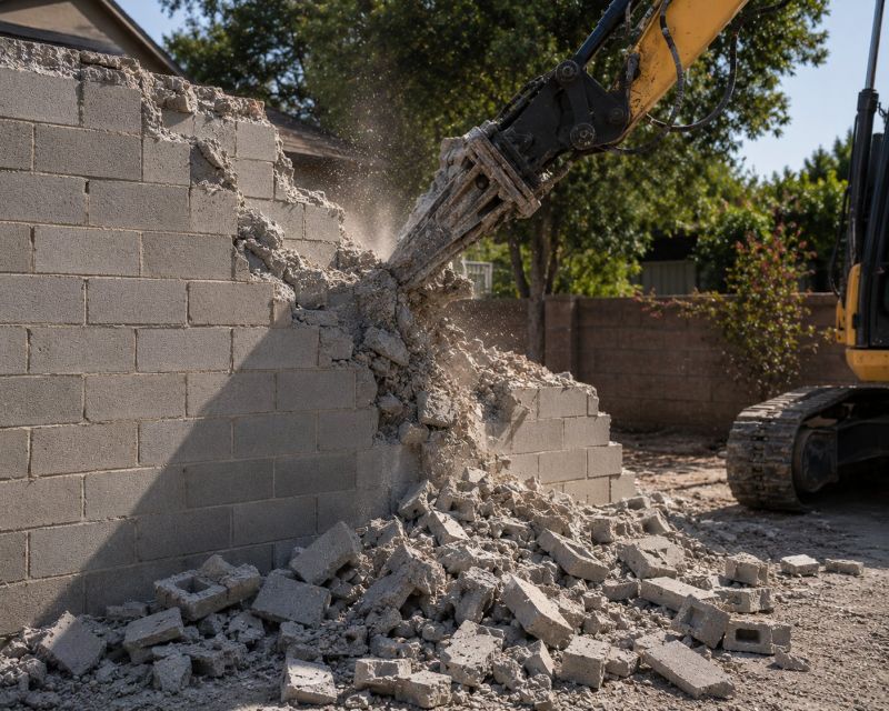 Block Wall Removal in Sacramento, CA